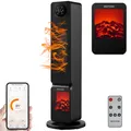 Heizlüfter mit Kaminillusion energiesparend Mobile Heizung Elektroheizung