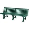 PROREGAL Gartenbank Jamaika 4 Sitzer Grün HxBxT 80 x 200 x 64cm Witterungskunststoff & UV Beständiger Kunststoff Parkbank Sitzbank