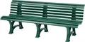 Gartenbank Jamaika | 4-Sitzer | Grün | HxBxT 80x200x64cm | Witterungs- & UV-beständiger Kunststoff | Parkbank Sitzbank Außenbereich Garten Balkon Terrasse
