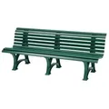 PROREGAL® Gartenbank JAMAIKA aus Kunststoff Parkbank Sitzbank Garten Balkon Terrasse grün 200 cm x 80 cm x 64 cm
