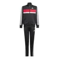 adidas Trainingsanzug Seasonal Essentials Tiberio 3-Streifen schwarz/weiss/rot Kinder, Größe: 176