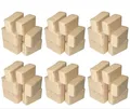 BURI Holzbriketts Holzbriketts 6x 10kg naturbelassen Kaminbrikett Heizbrikett Brennholz