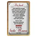 Blechschild Spruch 20x30cm Danke du bis die Beste Mama