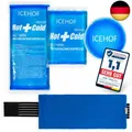Kühlpads (3x) mit Vlies-Hülle - Inkl. Klettband - Kuschelweich, lange K