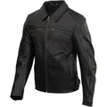 Merlin Kingsbury D3O Motorrad Lederjacke, schwarz, Größe 2XL für Männer