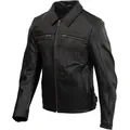 Merlin Motorradjacke Kingsbury D3O Motorrad Lederjacke herausnehmbares Innenfutter schwarz XXL