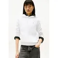 Tommy Jeans Kapuzensweatshirt TJW REG S FLAG HOODIE mit Logo-Flag, Regular Fit weiß XL (42)