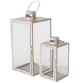 Laterne aus Metall ARANIA, beige, 2er-Set