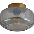Lindby Deckenlampe Hildur 10030778 in Alu aus Glas 1-flammig E27 Wohnzimmerleuchte
