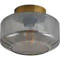 Lindby Deckenleuchte Hildur, rauchgrau, Glas, Ø 22 cm - Silber/Grau