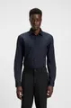 HUGO Langarmhemd Kenno Slim-Fit Hemd aus bügelleichter Baumwoll-Popeline