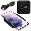 QI Wireless Ladestation kompatibel mit Samsung Galaxy S25 S24 S23 S22 S21 Plus Ultra FE 5G Kabellos Charger Induktives Universal Schnellladegerät Ladematte