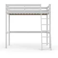 Weber Industries Hochbett, Weiß, Holz, Echtholz,Pinie, 90x200 cm, Kinder- & Jugendzimmer, Kindermöbel, Kinderbetten, Hochbetten