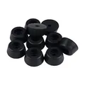 sourcing map 10 Stück 22mm x 11mm Chair Table Leg Recessed Black Rubber Feet Pads de