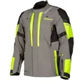 Klim Latitude 2023 Motorrad Textiljacke, grau-gelb, Größe S für Männer