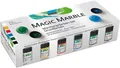 KREUL 73600 - Magic Marble Marmorierfarbe, Grundfarben Set, 6 x 20 ml Farbe in w