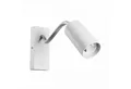Spectrum LED Wandleuchte LED Wandleuchte SQUALLA VARIOSA FLEXI SWITCH GU10 mit Schalter max.10W, Kein Leuchtmittel enthalten, Flex-Arm flexibel verstellbar, mit Schalter