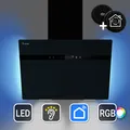 Dunstabzugshaube 60cm Abluft Umluft Kopffrei Wandhauben schwarz Smart WLAN App