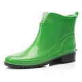 Ladeheid Gummistiefeletten LA-930 kurze Boots für Frauen Gummistiefel Damen wasserfest und bequem grün 38 EU