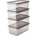 keeeper Kunststoff Aufbewahrungsbox 5,6 L Mit Deckel Grau 19,5 x 33 x 22 cm