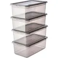 2-20x keeeper Aufbewahrungsboxen-Set "bea", 4x 5,6 L, crystal-grey