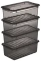 4 keeeper Aufbewahrungsboxen-Set 'bea', 4x 5,6 L, crystal-grey