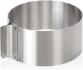 Wenco Tortenring verstellbar 16-30 cm, 8 cm hoher Kuchenring aus Edelstahl, (1 tlg), Hitzebeständig, Ofenfest, Rostbeständig, Strapazierfähig