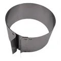 wenco Tortenring verstellbar 16-30 cm, 8 cm hoher Kuchenring aus Edelstahl, Back