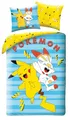 Pokemon Pikachu und Scorbunny – Bettbezug 140 x 200 cm und Kissenbezug 70 x 90 cm – 100% Baumwolle – Mehrfarbig