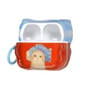 kwmobile In-Ear Kopfhörer Case für Apple Airpods Pro 2 / Pro 1 Hülle mit Karabiner - Headphones Case - Earphones Cover Etui - Katze mit Fischhut