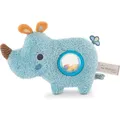 NICI My First Nici Wombi Tombi Activity Schmusetier 2D Nashorn Manuffi, Kuscheltier, Stofftier, 20 cm, 46582 - Blau
