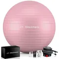 EliteAthlete Gymnastikball Gymnastikball Sitzball Büro ergonomisch - Fitness Yoga Schwangerschaft orange Ø 85 cm