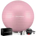 EliteAthlete Gymnastikball Sitzball Büro ergonomisch mit Anti Burst System - Fitness Pilates Schwangerschaft - Schwangerschaftsball Fitnessball Yogaball - Yoga Ball 85 cm inkl. Luftpumpe