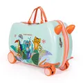 Milk&Moo Jungle Friends Rollkoffer für Kinder, Robust, Sicher und Ergonomisch, 360-Grad-Drehräder, Kinder Rollkoffer, Geeinet für 2-6 Jahren, 21L
