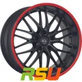 4x Barracuda Voltec T6 mattblack PureSports / Color Trim rot - DS15 8.5x19" E...