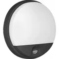 Orno | LED-Außenplafon AD-OP-6112BLPMR4 - Schwarz - Mit Bewegungsmelder - Energiesparend und wetterfest - Schwarz