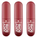 essence JUICY BOMB plumping lipgloss, Nr. 05, Nude, vergrößernd, glänzend, vegan, ohne Konservierungsstoffe, ohne Parabene, ohne Mikroplastikpartikel, 3er Pack (3x2.6ml)