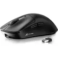 ATTACK SHARK mit PixArt PAW3395 Gaming-Sensor, BT/2,4G Kabellose/Kabelgebundene Gaming-Maus (USb, Bluetooth, Kablegebunden, BT/2,4G Kabellose/Kabelgebundene Gaming-Maus) schwarz