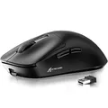 ATTACK SHARK X3 49g Ultraleicht Maus, PixArt PAW3395 Gaming-Sensor, BT/2,4G Kabellose/Kabelgebundene Gaming-Maus, 26000 DPI, 200 Std. Akku, Office-Mäuse für Win11/Xbox/PS/Mac (Schwarz)
