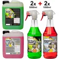 Tuga Chemie Alu-Teufel Felgenreiniger Set: rot 1L + 5L + grün 1L + 5L Autopflege