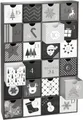 BRUBAKER befüllbarer Adventskalender DIY Weihnachtskalender mit 24 Türchen zum Befüllen Schwarz Weiß - 39cm (1-tlg), Kalender Weihnachten für Gutscheine Süßigkeiten