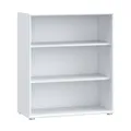 Forte TEMPRA2 Bücherregal 70 80, modernes Regal, weißes Standregal, Büro, Home Office, Holzwerkstoff, Weiß, 73,7 cm breit x 85,5 cm hoch x 34,8 cm tief