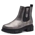 s.Oliver Damen Chelsea Boots mit Reißverschluss Vegan, Silber (Pewter), 39 EU