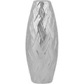 Dekovase ARPAD Steinzeug 33 cm Silber