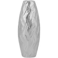 Beliani Dekovase, Silber, Stein, Mode, 33 cm, Dekoration, Vasen, Keramikvasen