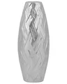 Dekorative und elegante bauchige Vase silbern Arpad