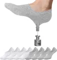 Unsichtbare Damen Sneaker Socken 8er Pack Schwarz Weiß Grau Hautfarbe 35-46