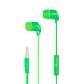 Music Sound | Kopfhörer Mit Kabel Fullcolor Intra-auriculaires | In-Ear-Stereokopfhörer Mit Eingebautem Mikrofon - 3,5-mm-Klinkenstecker - 1,2 m Anti-Tangle-Kabel – Farbe Grün