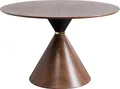 Kare Design Tisch Cono, Braun, 120cm Durchmesser, Platz für 4-6 Personen, moderner runder Esszimmertisch, Tischmöbel für Wohnzimmer, Massivholz, 76x120x120 cm (H/B/T)