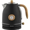Wasserkocher 1,7 l mit Thermometer Klausberg KB-7907 Retro - Schwarz/Braun
